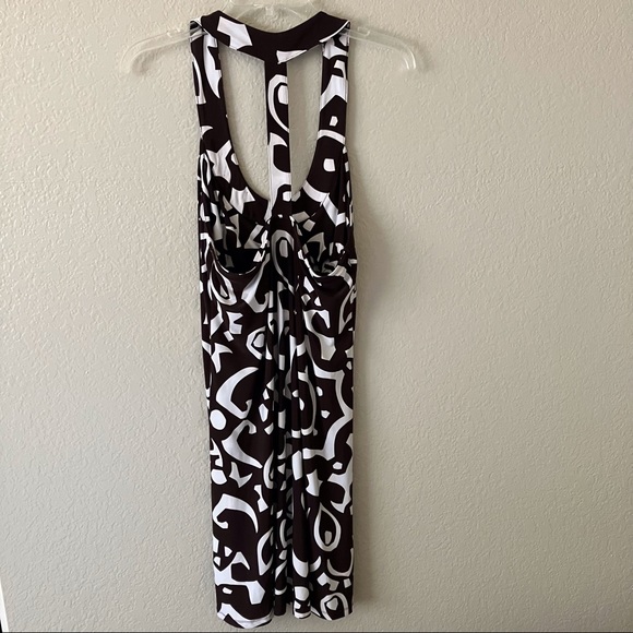 INC Brown and white T-back tank dress with stud details, Size L - Picture 2 of 8